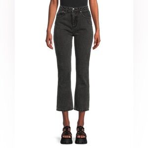 New With Tags Black Ankle Cropped Jeans Straight leg